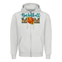 Dove Grey western leopard camouflage sunflowers glitter mom basketball Zipper Hoodie - Artiststas