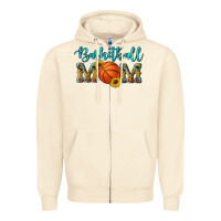 Sandshell western leopard camouflage sunflowers glitter mom basketball Zipper Hoodie - Artiststas