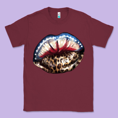 American Lip Leopard 4th Of July Classic Tee Designed By Howdyjamesfarm