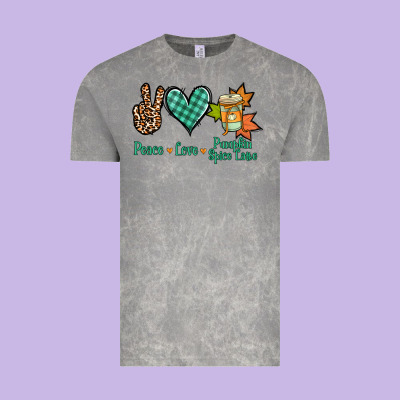 Peace Love Pumpkin Spice Latte Vintage Tee Designed By Jasminsmagicworld