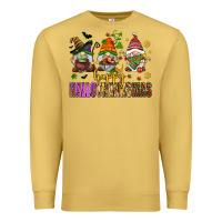 Antique Gold happy hallothanksmas gnomes Premium Sweatshirt - AdoDesignShop