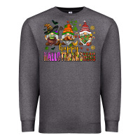 Charcoal Heather happy hallothanksmas gnomes Premium Sweatshirt - AdoDesignShop