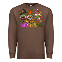 Chestnut happy hallothanksmas gnomes Premium Sweatshirt - AdoDesignShop