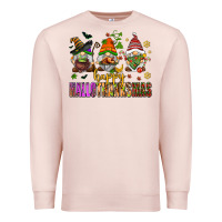 Pale Pink happy hallothanksmas gnomes Premium Sweatshirt - AdoDesignShop