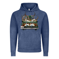 Vintage Denim cowhide and hunter truck olivia Vintage Hoodie - OliviaCreatesArt