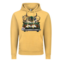 Vintage Mustard cowhide and hunter truck olivia Vintage Hoodie - OliviaCreatesArt