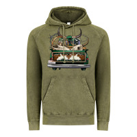 Vintage Olive cowhide and hunter truck olivia Vintage Hoodie - OliviaCreatesArt