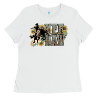 White Yee haw Cowboy western Ladies Tee - HowdyJamesFarm