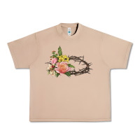 Burro Crown of thorns floral Easter Urban Heavy Tee - CowGirlArtShop