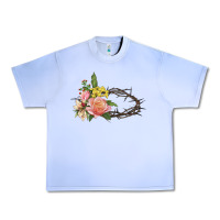 Grape Ice Crown of thorns floral Easter Urban Heavy Tee - CowGirlArtShop