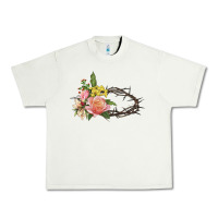 Pistachio Crown of thorns floral Easter Urban Heavy Tee - CowGirlArtShop