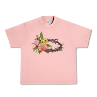 Salmon Crown of thorns floral Easter Urban Heavy Tee - CowGirlArtShop
