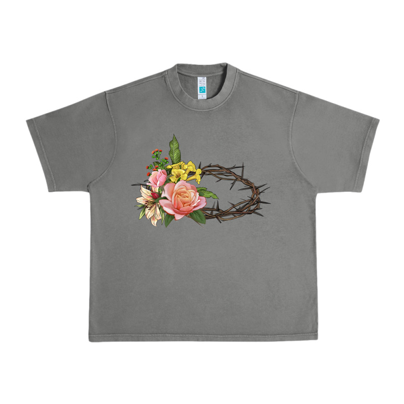 Crown Of Thorns Floral Easter Urban Heavy Tee by CowGirlArtShop | Teevron