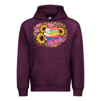 Mauve Wine books sunflower back to school background Urban Hoodie - AdoDesignShop