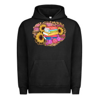 Pigment Black books sunflower back to school background Urban Hoodie - AdoDesignShop