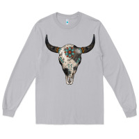 Moon Dust Cowhide Bull Skull Long Sleeve Tee - Jasminsmagicworld