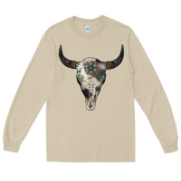 Mushroom Cowhide Bull Skull Long Sleeve Tee - Jasminsmagicworld