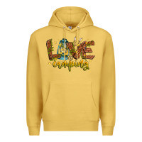 Antique Gold Love Camping Premium Hoodie - CowhideDigitalArt