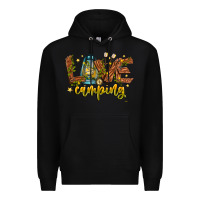 Black Love Camping Premium Hoodie - CowhideDigitalArt