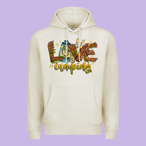 Love Camping Premium Hoodie Designed By Cowhidedigitalart