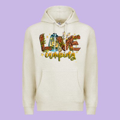 Love Camping Premium Hoodie Designed By Cowhidedigitalart