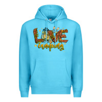 Ocean Blue Love Camping Premium Hoodie - CowhideDigitalArt