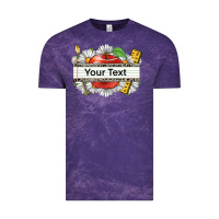 Cloud Purple floral teacher custom name Vintage Tee - CowGirlArtShop