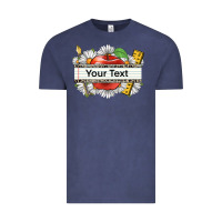 Vintage Denim floral teacher custom name Vintage Tee - CowGirlArtShop