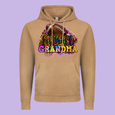 Football Grandma Vintage Hoodie Designed By Oliviacreatesart