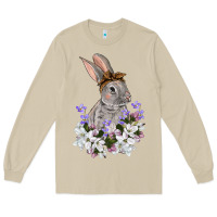 Mushroom Easter Day Flowers bunny Long Sleeve Tee - OliviaCreatesArt