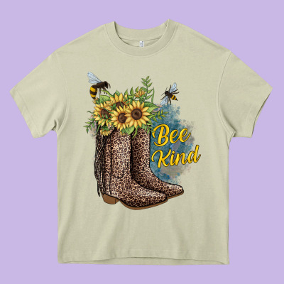 Bee Kind Heavy Core Tee Designed By Jahusdesignshop