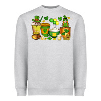 Heather Grey st patrick's day coffee cups with gnome Heavyweight Sweatshirt - Artiststas