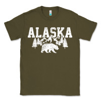 Army Green Alaska Mountains Forest Hunting Usa Classic Tee - longCreatives