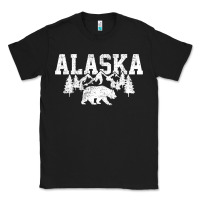 Black Alaska Mountains Forest Hunting Usa Classic Tee - longCreatives