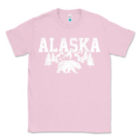 Bubblegum Pink Alaska Mountains Forest Hunting Usa Classic Tee - longCreatives