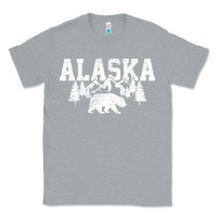 Heather Grey Alaska Mountains Forest Hunting Usa Classic Tee - longCreatives