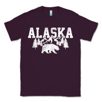 Plum Alaska Mountains Forest Hunting Usa Classic Tee - longCreatives