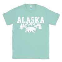 Seafoam Alaska Mountains Forest Hunting Usa Classic Tee - longCreatives