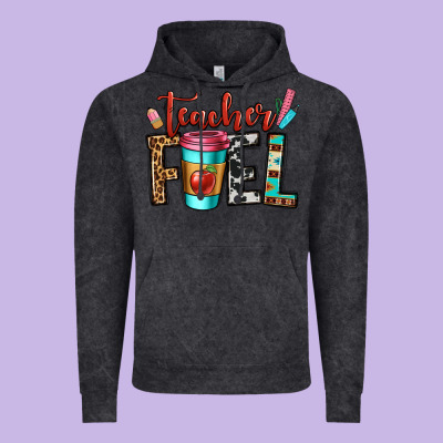 Teacher Fuel Vintage Hoodie Designed By Oliviacreatesart