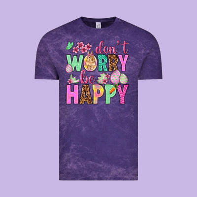 Don't Worry Be Happy Easter Day Vintage Tee Designed By Howdyjamesfarm