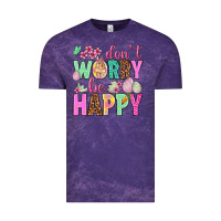 Cloud Purple Don't worry be happy Easter Day Vintage Tee - HowdyJamesFarm