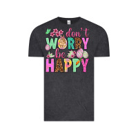 Vintage Black Don't worry be happy Easter Day Vintage Tee - HowdyJamesFarm