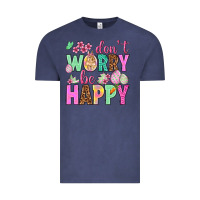 Vintage Denim Don't worry be happy Easter Day Vintage Tee - HowdyJamesFarm