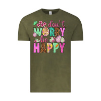 Vintage Olive Don't worry be happy Easter Day Vintage Tee - HowdyJamesFarm