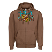 Chestnut western leopard camouflage sunflowers  glitter mom football Zipper Hoodie - Artiststas