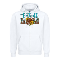 White western leopard camouflage sunflowers  glitter mom football Zipper Hoodie - Artiststas
