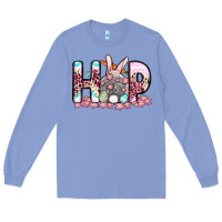 Colony Blue Easter Day Hop bunny Long Sleeve Tee - OliviaCreatesArt
