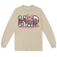 Mushroom Easter Day Hop bunny Long Sleeve Tee - OliviaCreatesArt