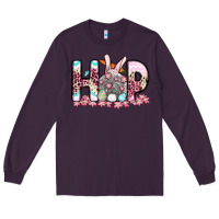 Plum Easter Day Hop bunny Long Sleeve Tee - OliviaCreatesArt