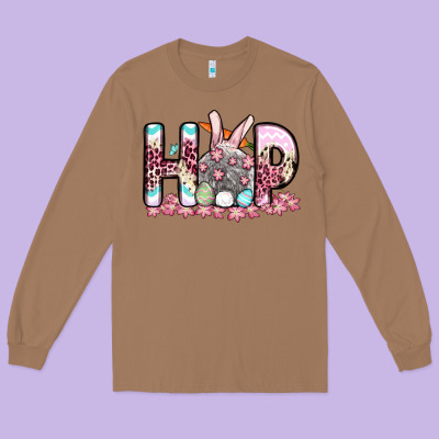 Easter Day Hop Bunny Long Sleeve Tee Designed By Oliviacreatesart